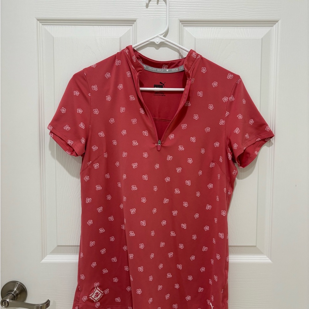 Puma Women's Russet Patterned Short Sleeve Tee